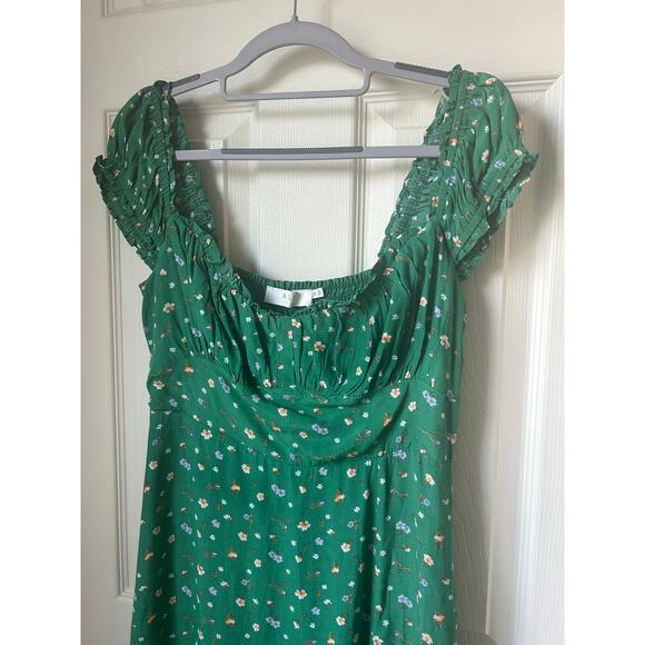 ASTR The Label Green Floral Midi Dress - Medium - Picture 5 of 8